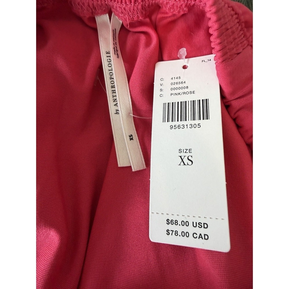 NWT Anthropologie Pink Two Piece Set Strapless Top & Matching Pants Women's XS - Picture 14 of 14